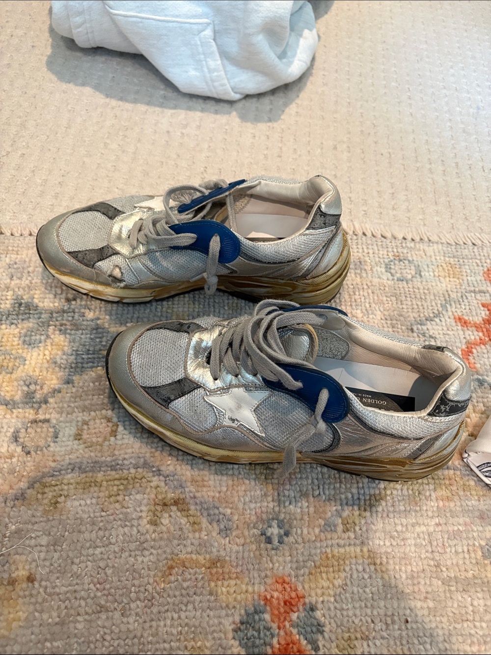 Golden Goose Silver Blue White Sneakers - Picture 14 of 16